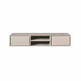 Zwevend Tv-meubel - Taupe Mangohout - 160 cm - 2 Lades & 2 Open Vakken