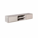 Zwevend Tv-meubel - Taupe Mangohout - 160 cm - 2 Lades & 2 Open Vakken