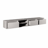 Zwevend Tv-meubel - Taupe Mangohout - 200 cm - 3 Lades & 2 Open Vakken