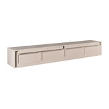Zwevend Tv-meubel - Taupe Mangohout - 200 cm - 3 Lades & 2 Open Vakken