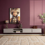 Zwevend Tv-meubel - Taupe Mangohout - 240 cm - 3 Lades & 2 Open Vakken