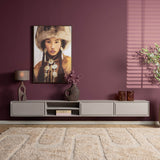 Zwevend Tv-meubel - Taupe Mangohout - 280 cm - 3 Lades & 2 Open Vakken