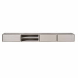 Zwevend Tv-meubel - Taupe Mangohout - 280 cm - 3 Lades & 2 Open Vakken