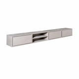 Zwevend Tv-meubel - Taupe Mangohout - 280 cm - 3 Lades & 2 Open Vakken