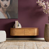 Compact Tv-meubel - Naturel Mangohout - 120 cm - Zwevend of Staand