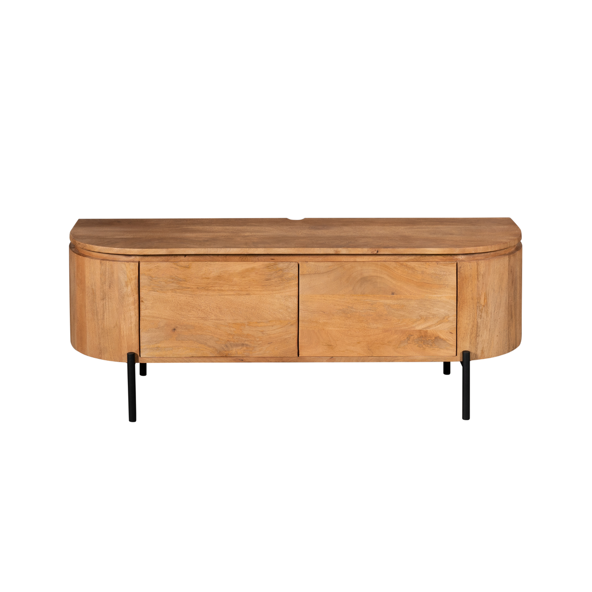 Compact Tv-meubel - Naturel Mangohout - 120 cm - Zwevend of Staand