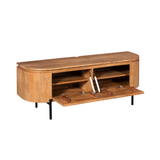 Compact Tv-meubel - Naturel Mangohout - 120 cm - Zwevend of Staand