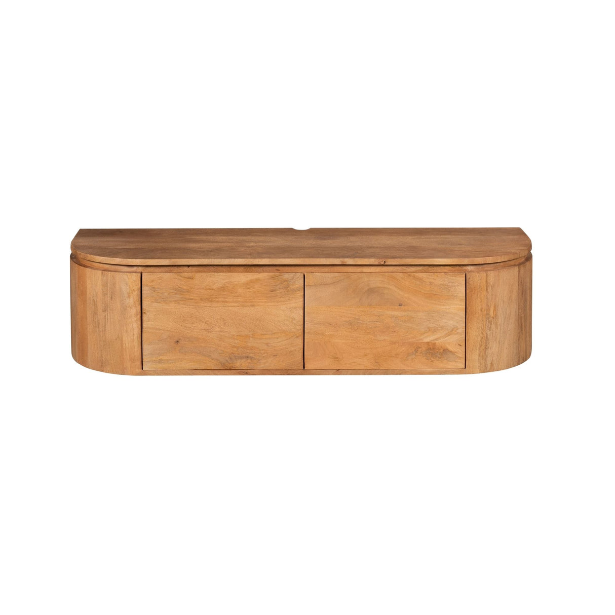 Compact Tv-meubel - Naturel Mangohout - 120 cm - Zwevend of Staand