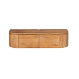 Compact Tv-meubel - Naturel Mangohout - 120 cm - Zwevend of Staand