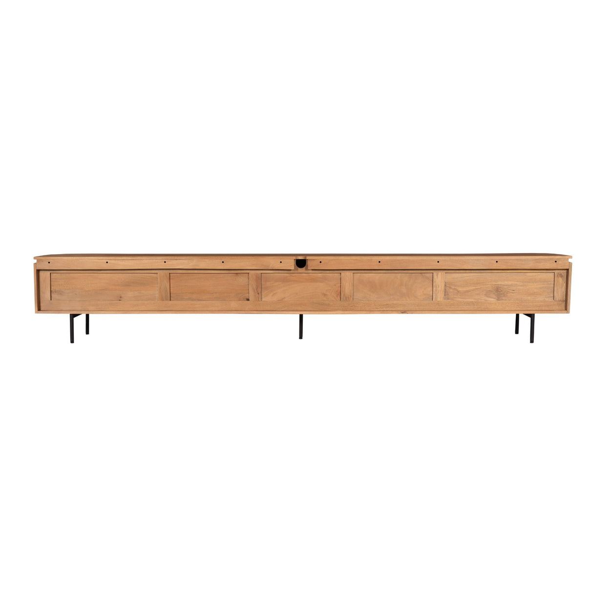 Groot Tv-meubel - Naturel Mangohout - 280 cm - Zwevend of Staand
