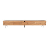 Groot Tv-meubel - Naturel Mangohout - 280 cm - Zwevend of Staand