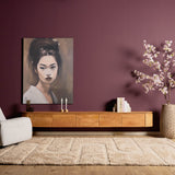 Groot Tv-meubel - Naturel Mangohout - 280 cm - Zwevend of Staand