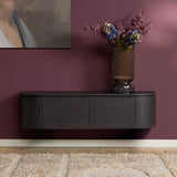 Compact Tv-meubel - Zwart Mangohout - 120 cm - Zwevend of Staand