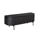 Compact Tv-meubel - Zwart Mangohout - 120 cm - Zwevend of Staand