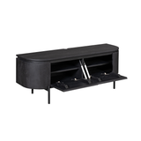 Compact Tv-meubel - Zwart Mangohout - 120 cm - Zwevend of Staand