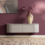 Zwevend Tv-meubel - Naturel Mangohout - 120 cm - 1 Lade & 2 Open Vakken