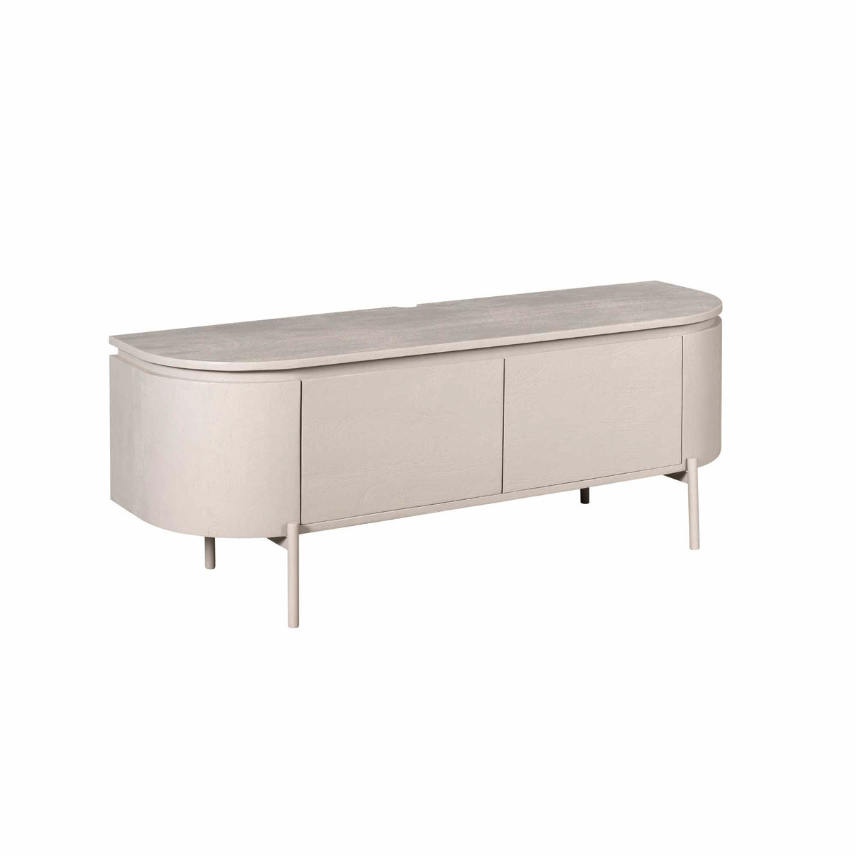 Compact Tv-meubel - Taupe Mangohout - 120 cm - Zwevend of Staand