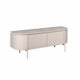 Compact Tv-meubel - Taupe Mangohout - 120 cm - Zwevend of Staand