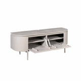 Compact Tv-meubel - Taupe Mangohout - 120 cm - Zwevend of Staand