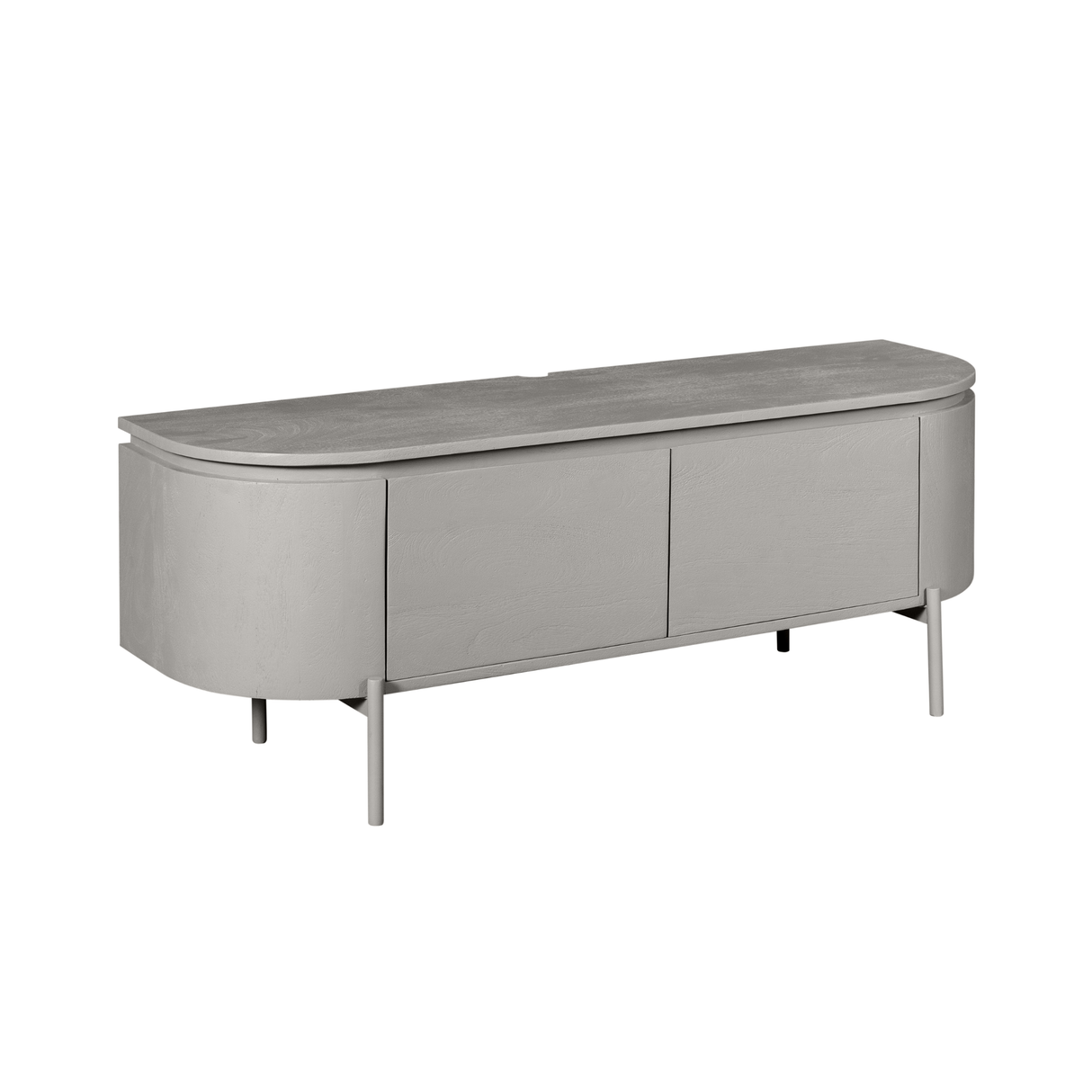 Compact Tv-meubel - Taupe Mangohout - 120 cm - Zwevend of Staand