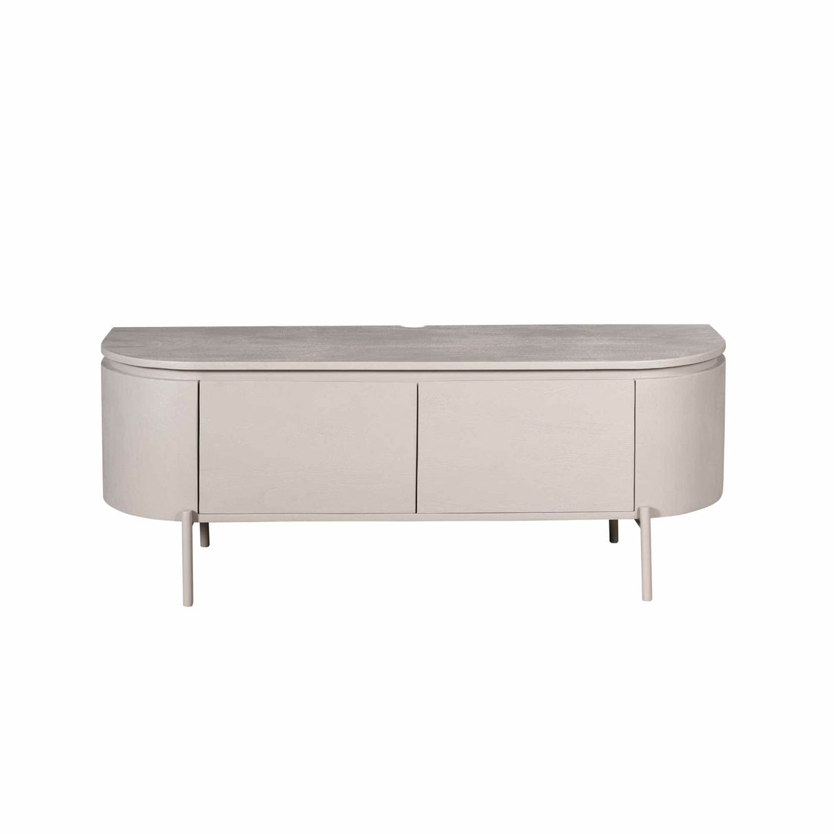 Compact Tv-meubel - Taupe Mangohout - 120 cm - Zwevend of Staand