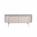 Compact Tv-meubel - Taupe Mangohout - 120 cm - Zwevend of Staand