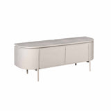 Compact Tv-meubel - Taupe Mangohout - 120 cm - Zwevend of Staand
