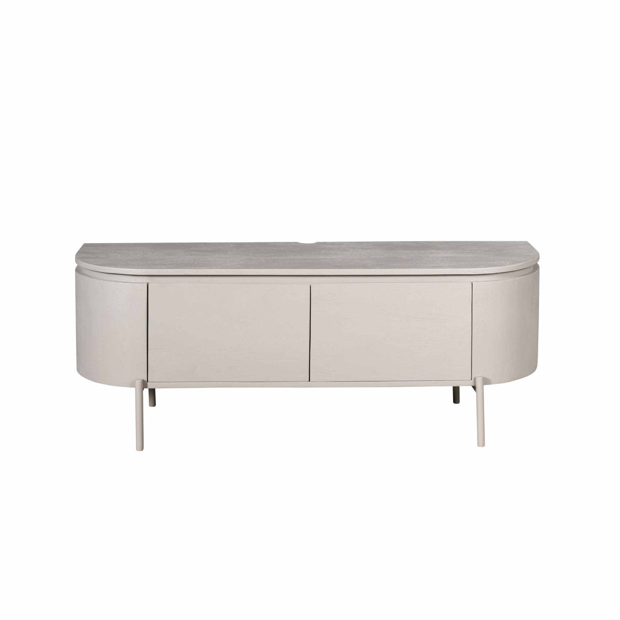 Compact Tv-meubel - Taupe Mangohout - 120 cm - Zwevend of Staand