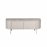 Compact Tv-meubel - Taupe Mangohout - 120 cm - Zwevend of Staand