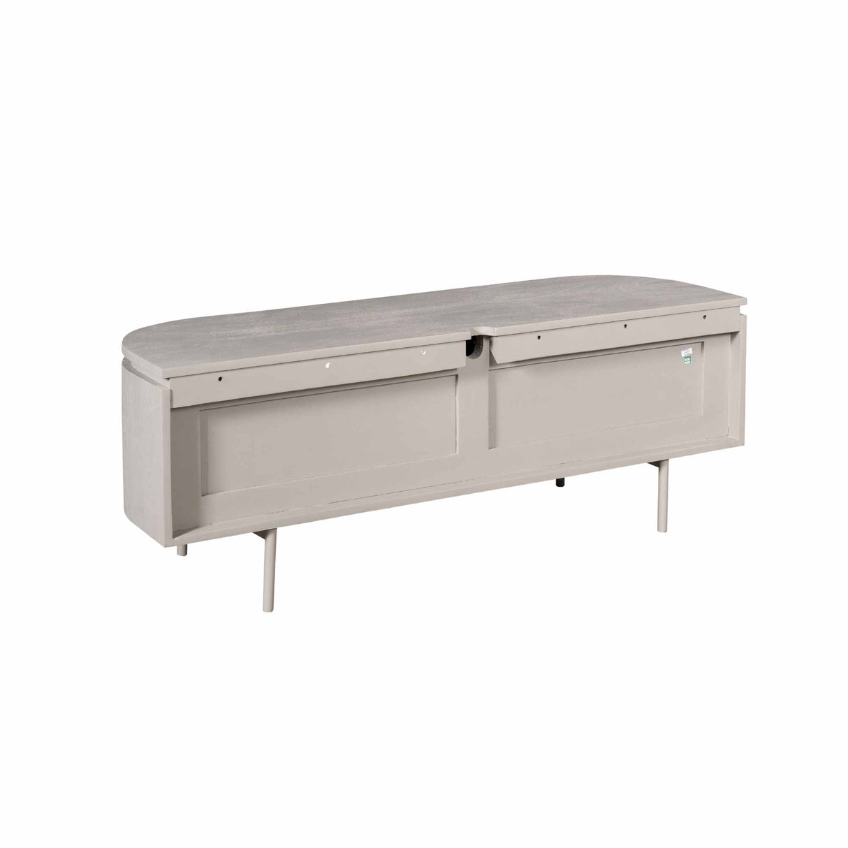 Compact Tv-meubel - Taupe Mangohout - 120 cm - Zwevend of Staand
