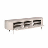 Modern Tv-meubel - Taupe Mangohout - 160 cm - Zwevend of Staand