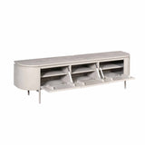 Modern Tv-meubel - Taupe Mangohout - 160 cm - Zwevend of Staand