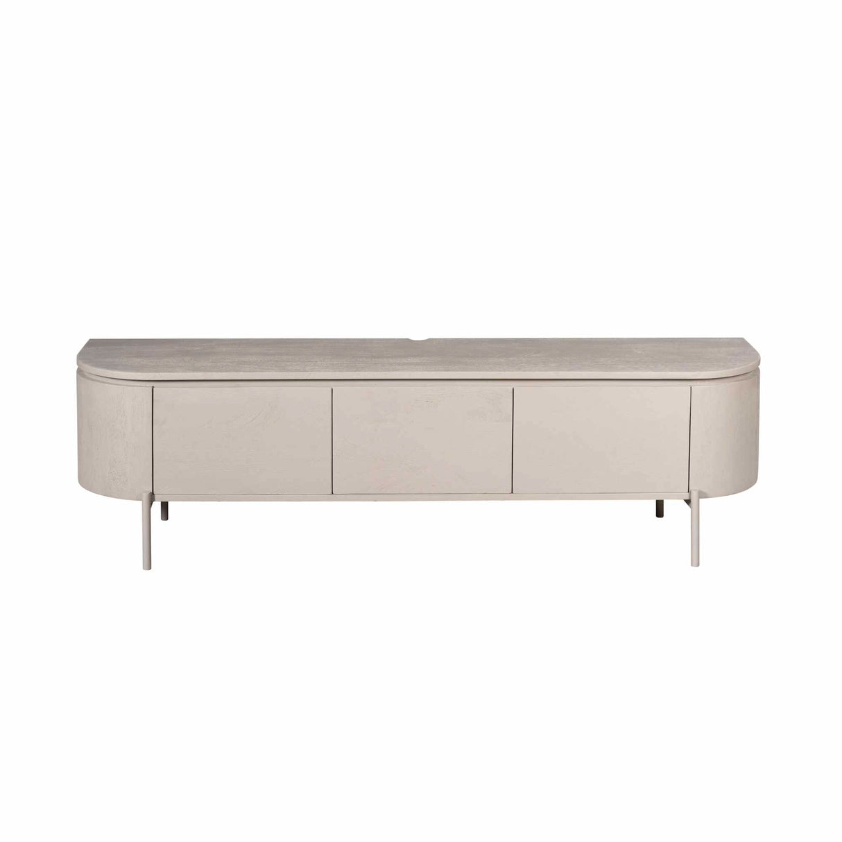 Modern Tv-meubel - Taupe Mangohout - 160 cm - Zwevend of Staand