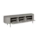 Modern Tv-meubel - Taupe Mangohout - 160 cm - Zwevend of Staand