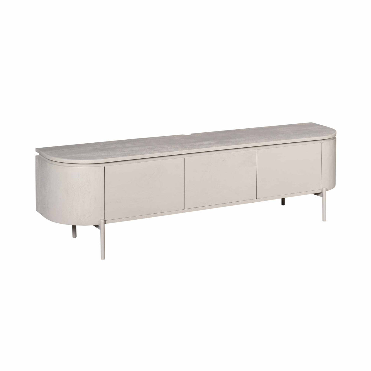Modern Tv-meubel - Taupe Mangohout - 160 cm - Zwevend of Staand