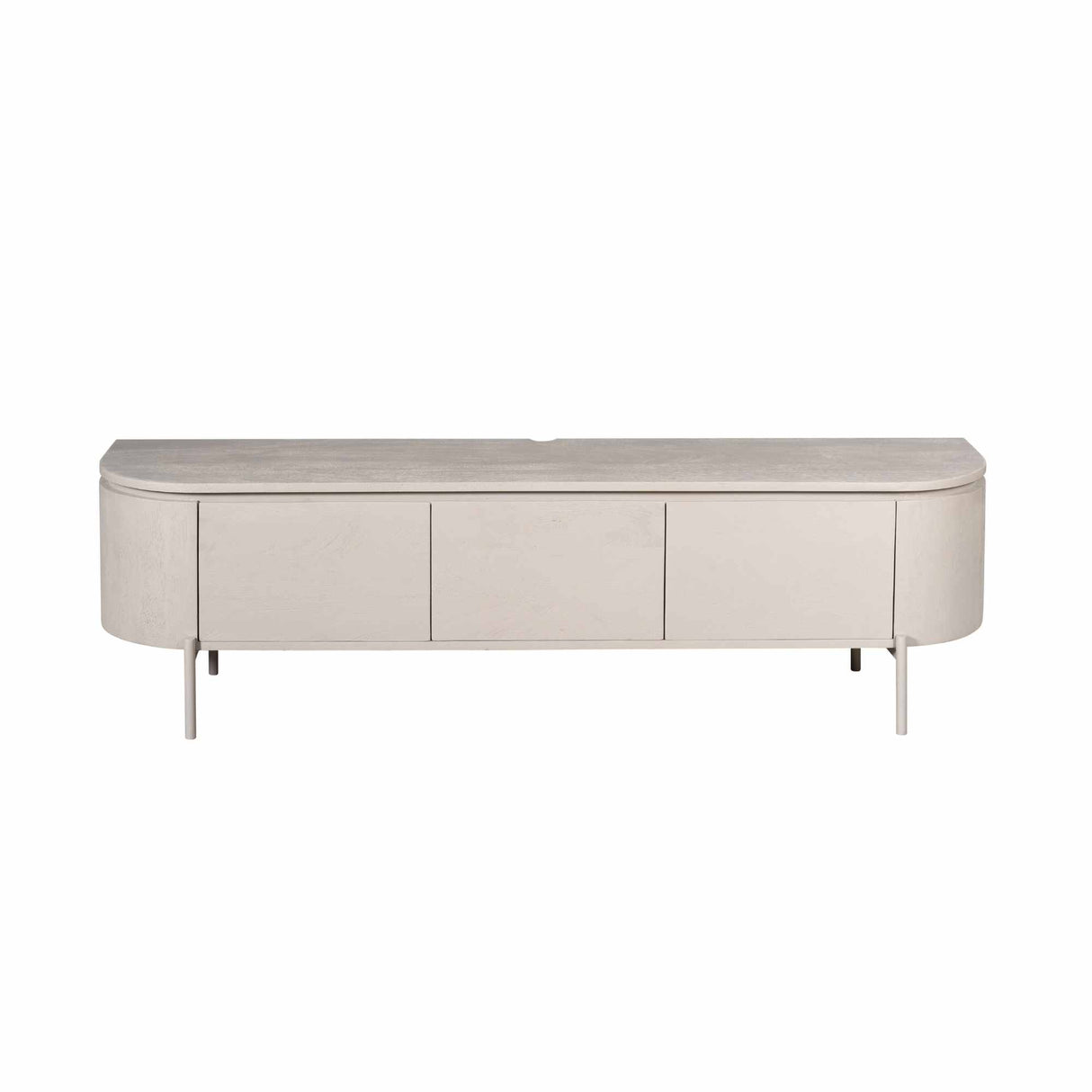 Modern Tv-meubel - Taupe Mangohout - 160 cm - Zwevend of Staand