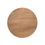 Ronde Salontafel - Naturel Mangohout - 50 cm - Design Lattenpoot