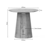 Ronde Salontafel - Naturel Mangohout - 50 cm - Design Lattenpoot