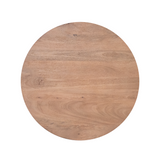 Ronde Salontafel - Naturel Mangohout - 80 cm - Design Lattenpoot