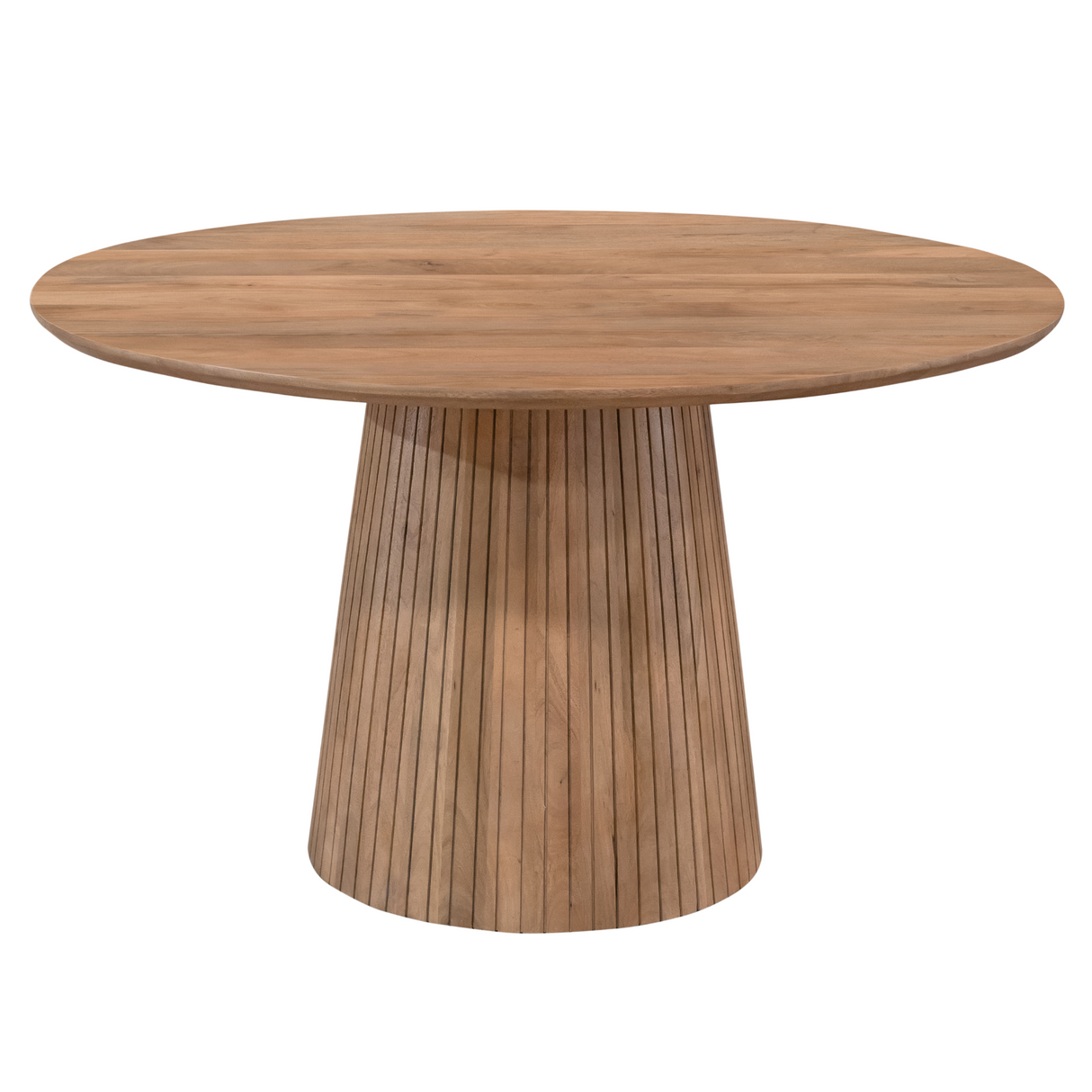 Ronde Eettafel - Naturel Mangohout - 150 cm - Design Lattenpoot