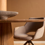 Ovale Eettafel - Naturel Mangohout - 210 cm - Design Lattenpoot