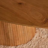 Ovale Eettafel - Naturel Mangohout - 210 cm - Design Lattenpoot