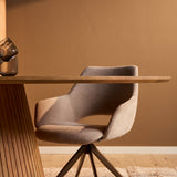 Ovale Eettafel - Naturel Mangohout - 210 cm - Design Lattenpoot