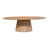 Ovale Eettafel - Naturel Mangohout - 240 cm - Modern Latten-Design