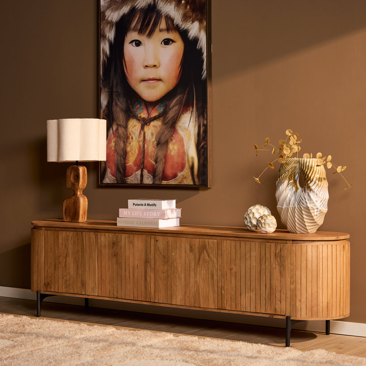 Tv meubel Solana | 210 cm | Naturel