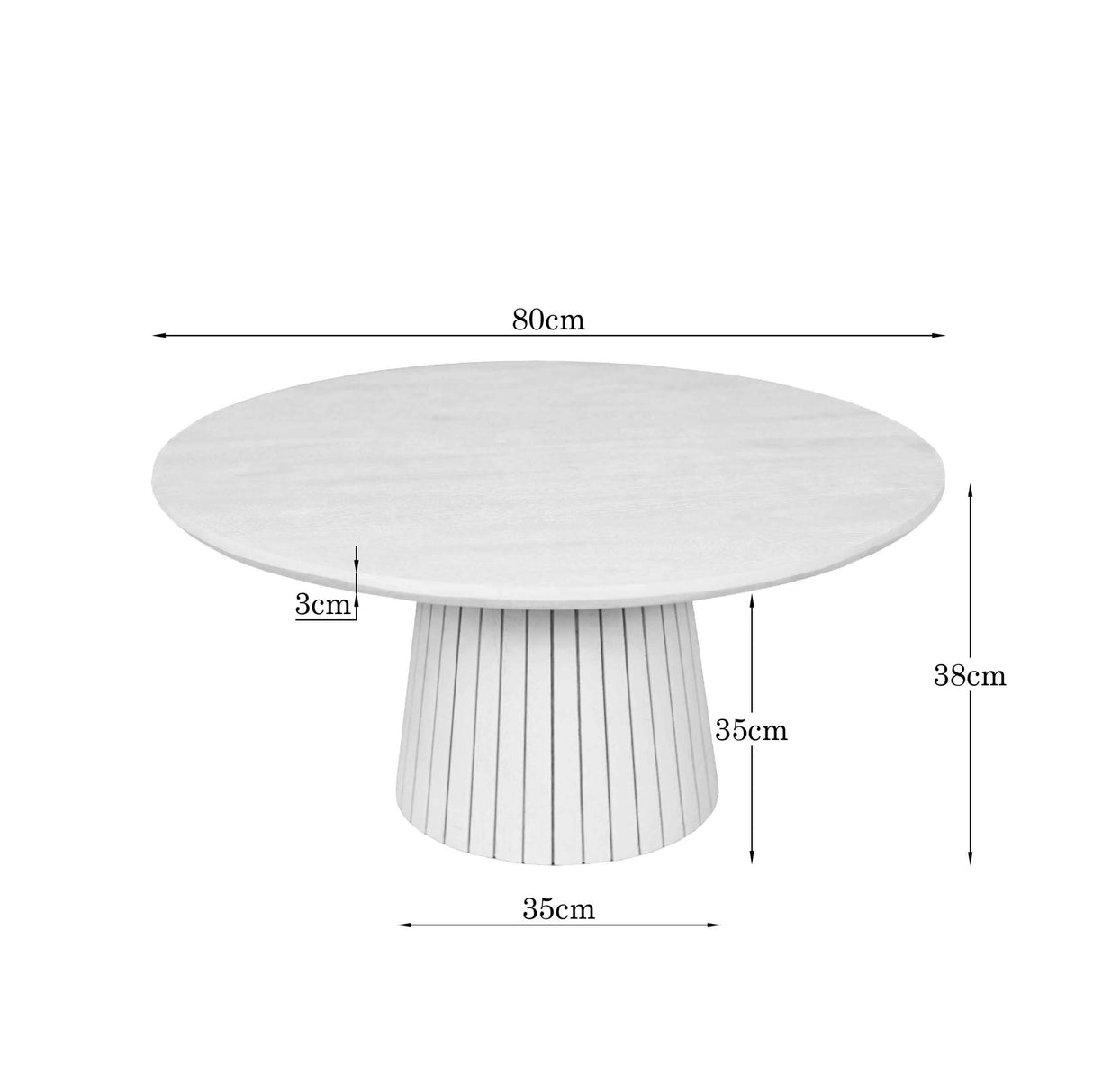 Salontafel Solana Zand Mangohout 50 cm