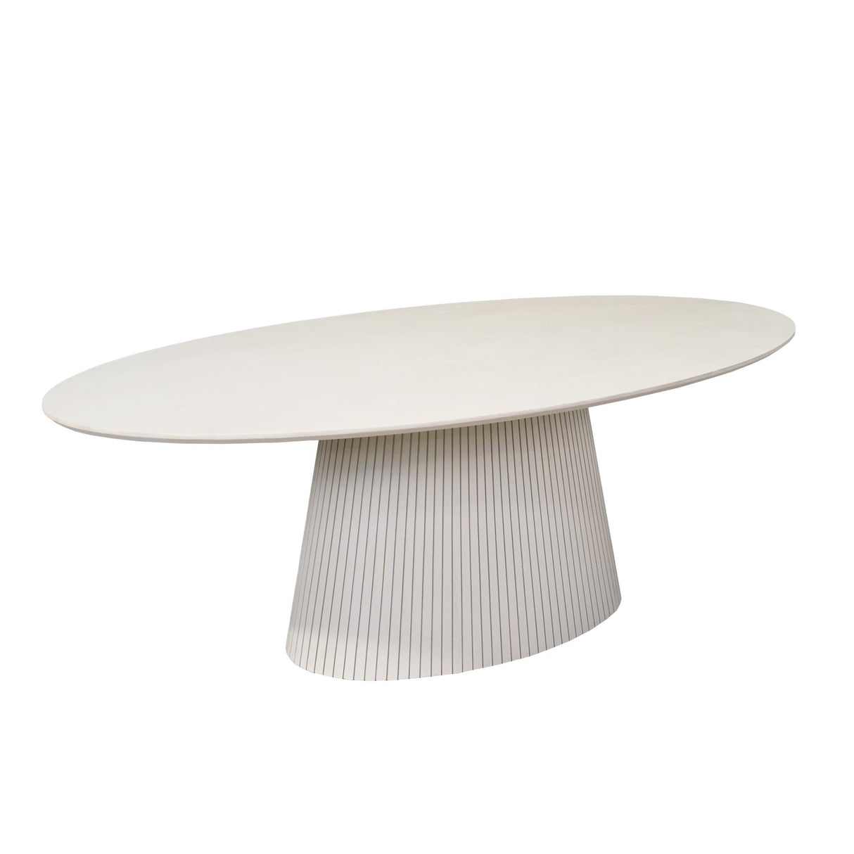 Ovale eettafel Solana Zand Mangohout 210 cm