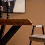Boomstamtafel - Naturel - Mangohout - Metaal - 200 cm - Matrixpoot