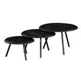 Salontafel Ohio Black | 70 cm| set van 3