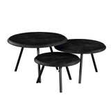 Salontafel Ohio Black | 70 cm| set van 3